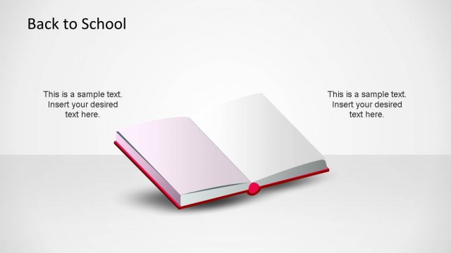 School Open Book PowerPoint Shapes