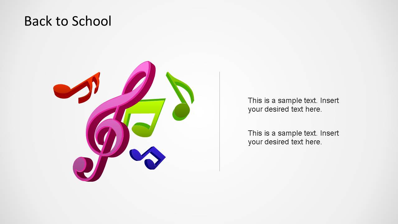 Impressive music symbols created as PowerPoint Shapes.