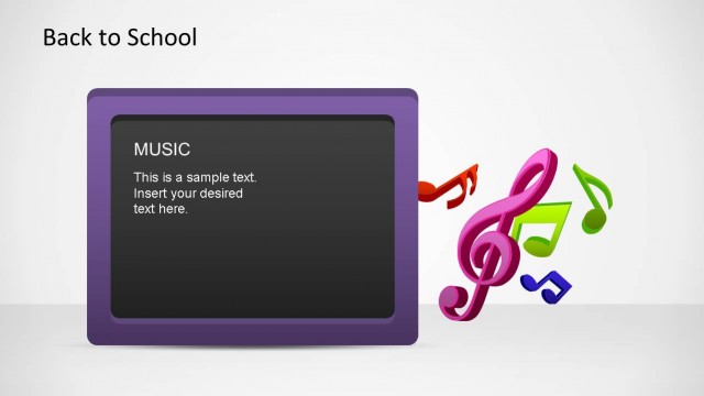Music Symbols and a Blackboard PowerPoint Template