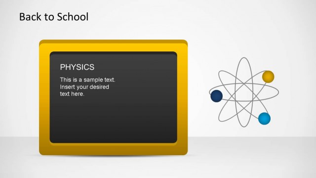 Blackboard and Atom PowerPoint Shapes
