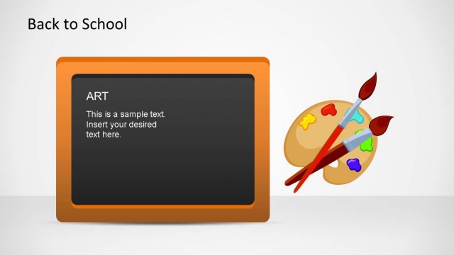 Blackboard and Palette PowerPoint Shapes for Art