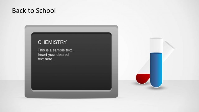 Test Tubes and Blackboard PowerPoint Shapes