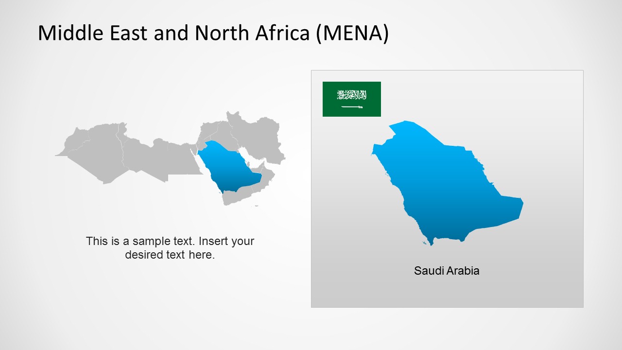 Middle East & North Africa Map Template for PowerPoint - SlideModel