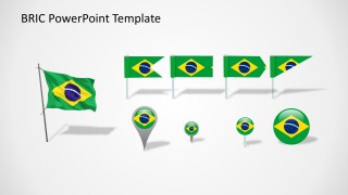 Brazil Flags Slide for PowerPoint