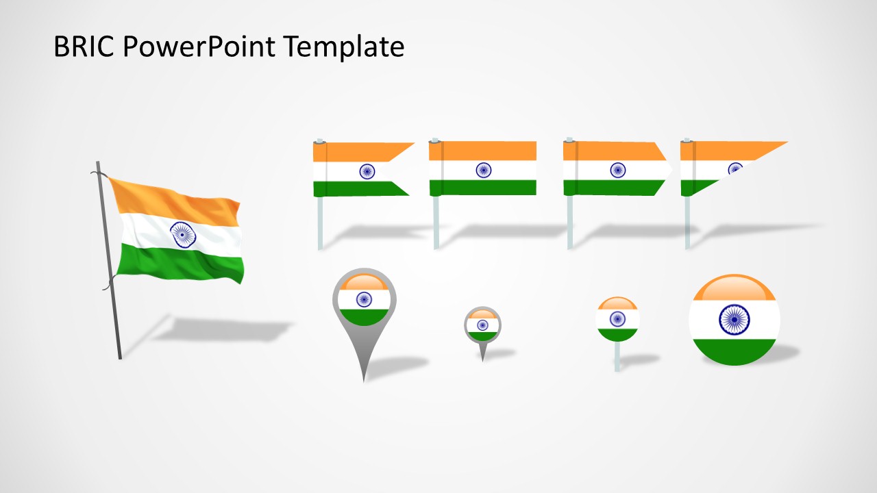 India Flags Slide for PowerPoint