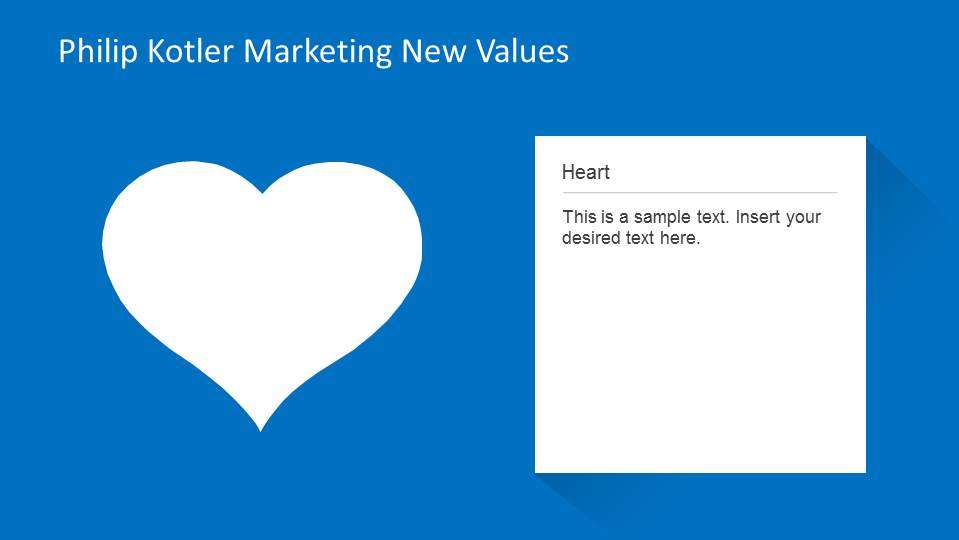 Marketing New Values Heart Description Slide