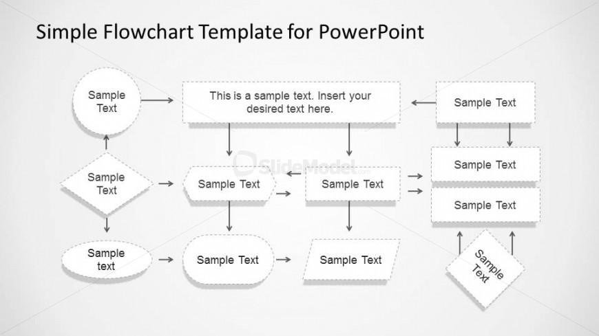 flowchart powerpoint download SlideModel  PowerPoint with Flowchart  Dotted for Simple Stroke