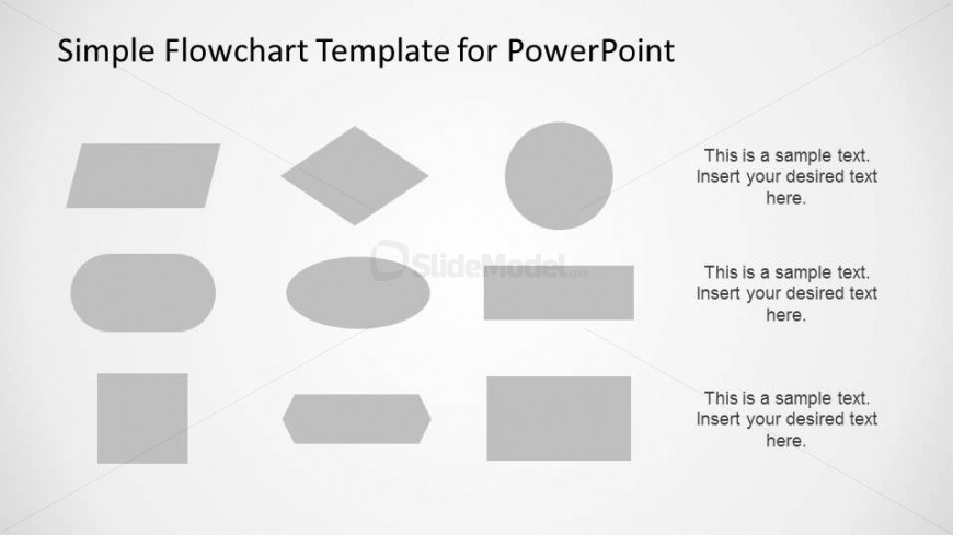 Grey Fill PowerPoint flowchart elements