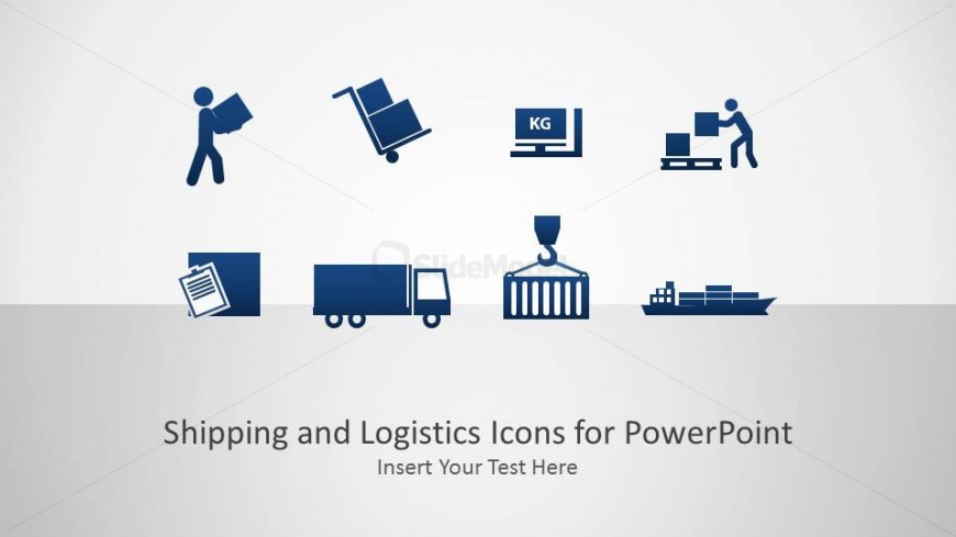 flow chart presentation Presentation Shipping Icons and Logistics PowerPoint