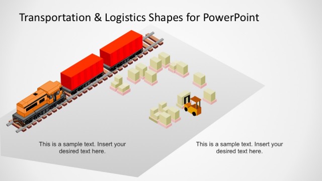PowerPoint Template Isometric Train Intermodal