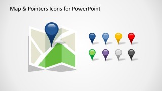 Map & Pointer Icons Slide Design for PowerPoint