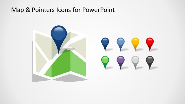 Editable Map & Pointers Icons for PowerPoint