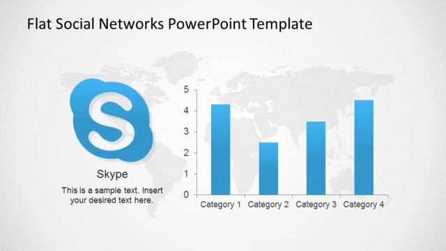 Skype Logo with Bar Char Representing Metrics