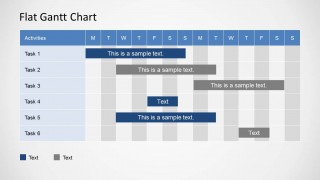 Flat Gantt Chart for PowerPoint - 2 Weeks