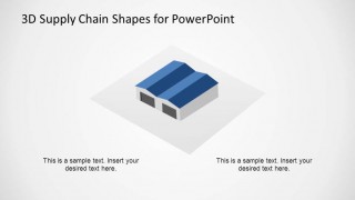 Warehouse 3D Shape for Supply Chain Diagram