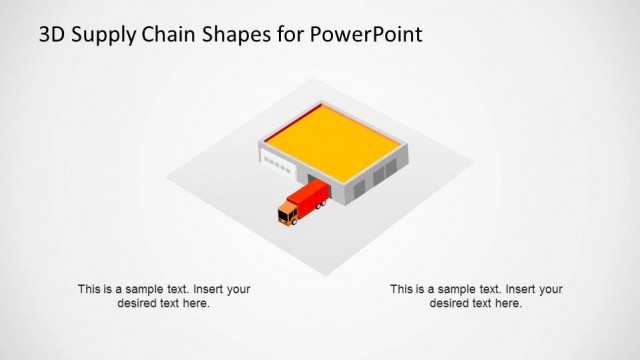 Supplier 3D Shape Supply Chain PowerPoint Diagram