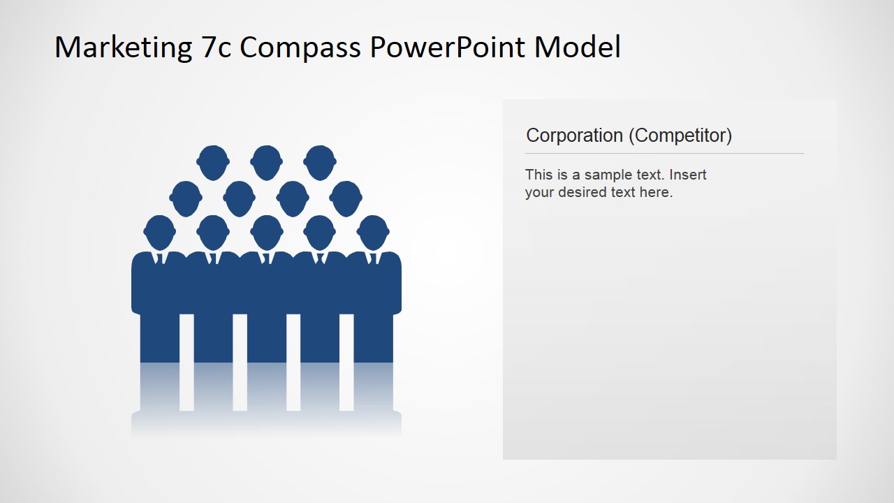 PowerPoint Icon Design Slide for Corporation Concept 7Cs Compass Model
