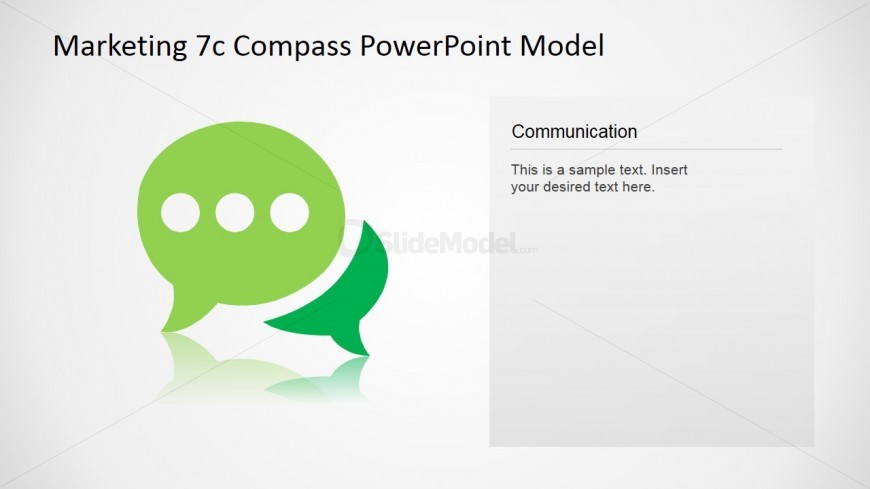 PowerPoint Communication Icon Slide Design 7Cs Model