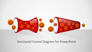 PowerPoint Diagram of Horizontal Flat Design Funnels