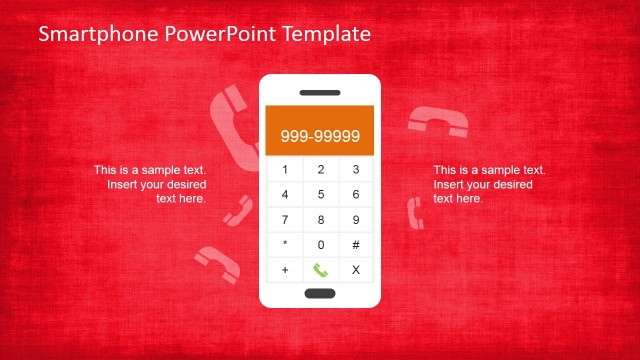 PowerPoint Shape Smartphone Calculator App Slide