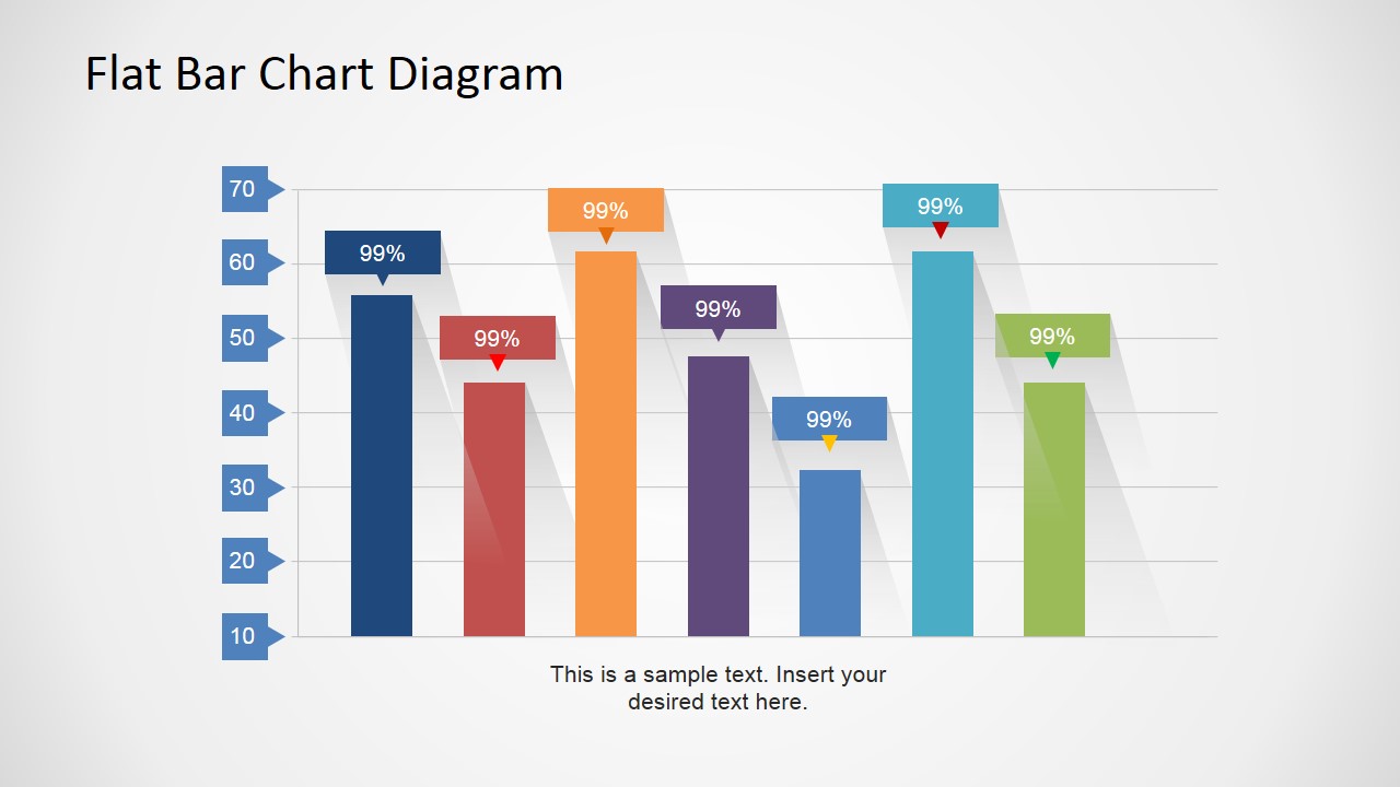 Flat Bar Chart Diagram For Powerpoint Slidemodel