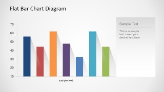 Bar Chart Flat Design with Shadows