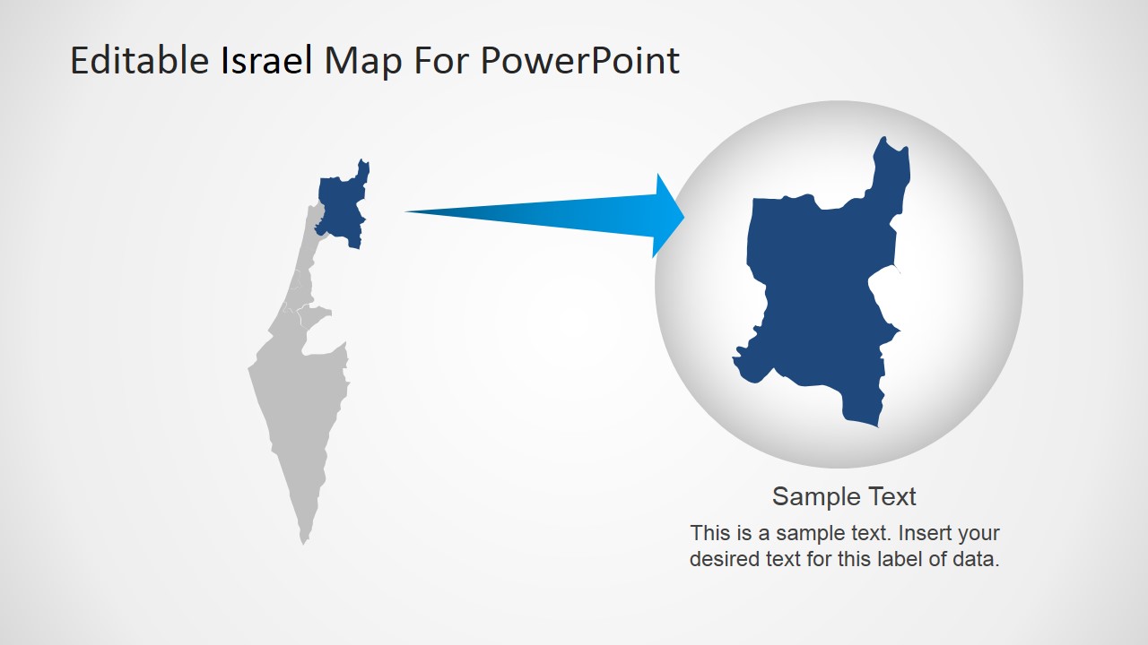 Map of Israel with Individual State Highlight