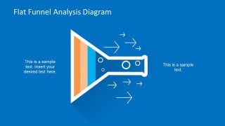 Horizontal Funnel Diagram PPT Slide Design with Arrows & Bubbles