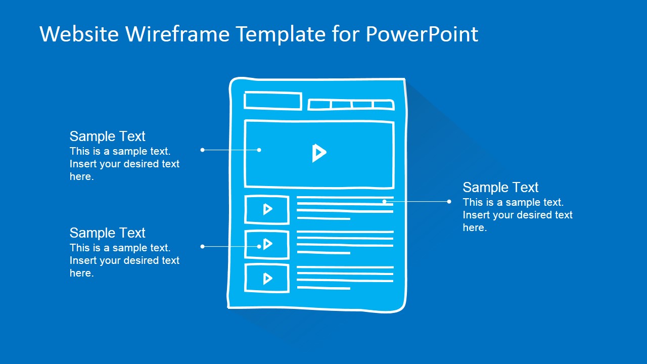 PowerPoint Mockup of Video Website Page