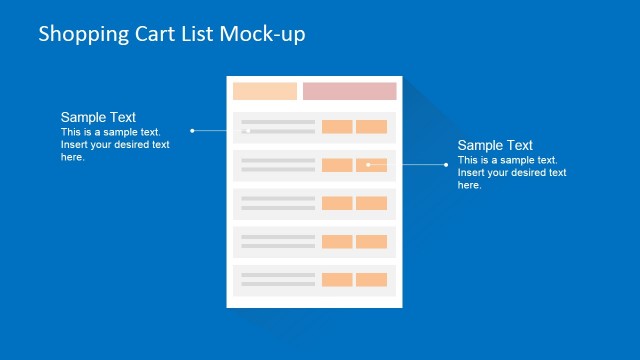 Shopping Cart List Page Mock-Up Web Page Layout