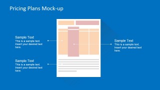 Flat Pricing Plan Page Wireframe Mock-up for Ecommerce Site