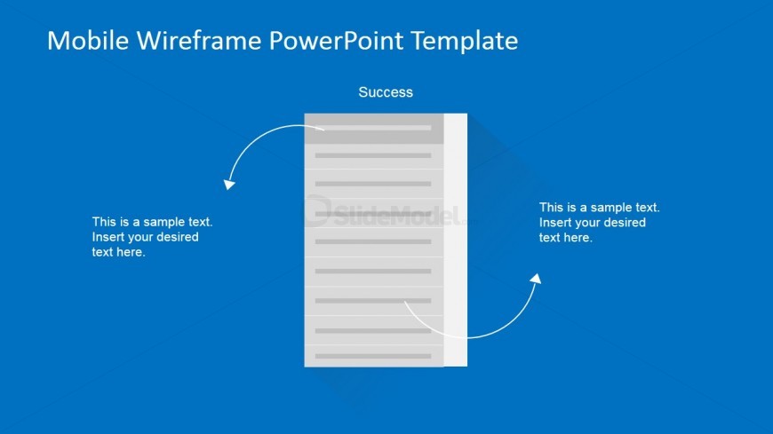 PowerPoint Wireframe for Mobile List of Details