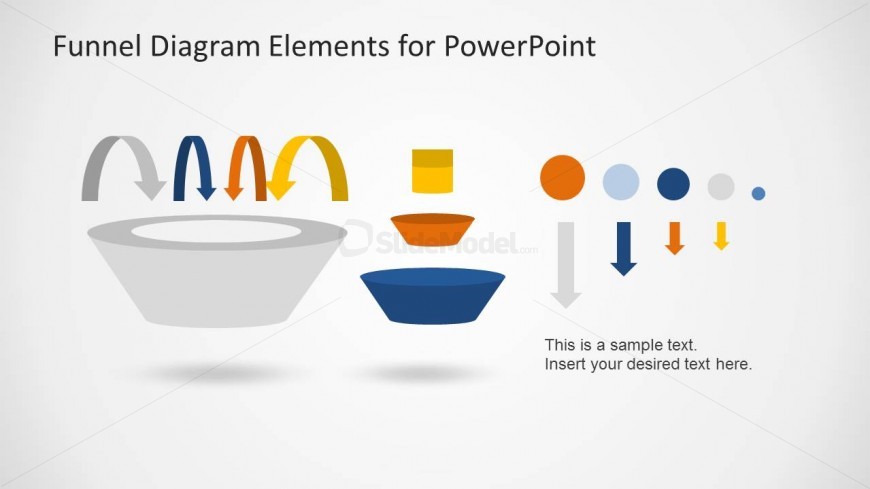 Funnel Diagram Elements for PowerPoint