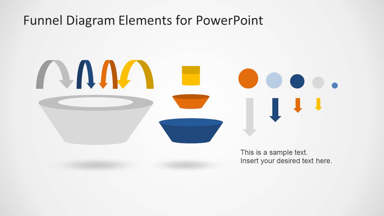 Funnel Diagram Elements for PowerPoint