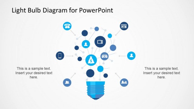 Light Bulb Diagram Template for PowerPoint