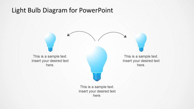 Light Bulb Shapes Diagram Design for PowerPoint