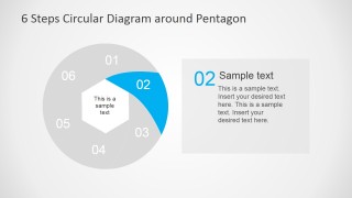 Modern Six Step Work Process Hexagon Flow Diagram