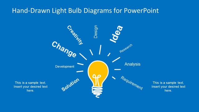 Light Bulb Shape for PowerPoint with Words
