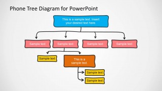 Colorful Phone Tree Diagram Slide for PowerPoint