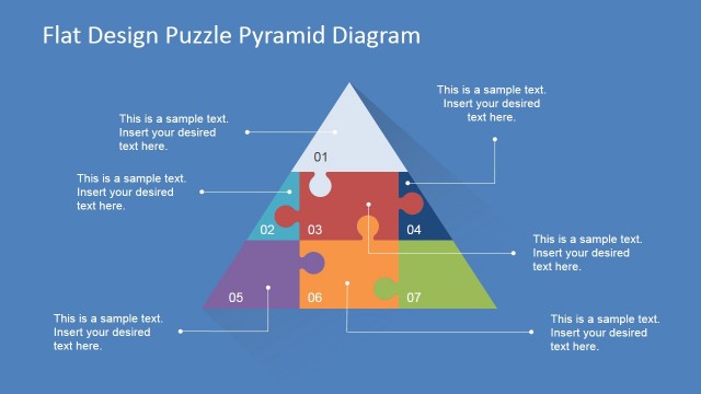 Flat Design Puzzle Pyramid Diagram