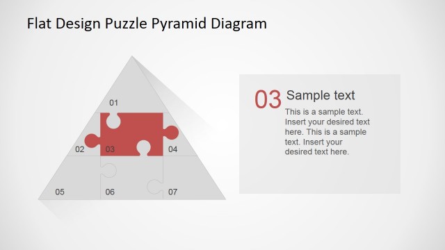 Flat Pyramid Puzzle Diagram Step 3 Jigsaw Piece Highlight