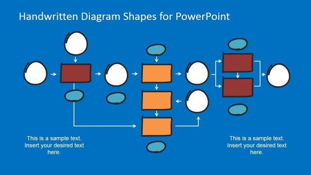 Flat Bold Handwritten PowerPoint Tree Diagram Shapes