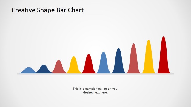 Creative Curved Bars PowerPoint Chart for Business