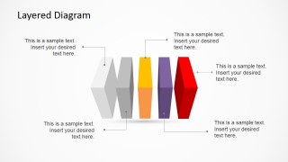 Horizontal Multi Step Layered Diagram Slide Design