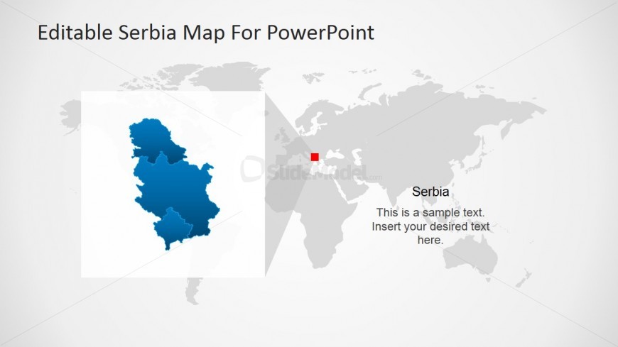 Atlas with Flat Serbian Regional Map Highlighted