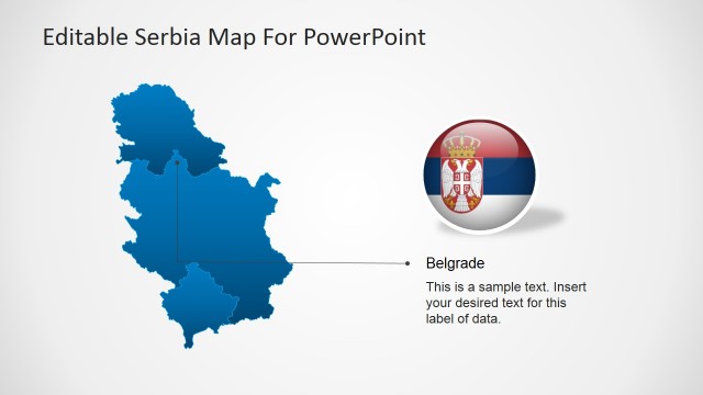 Editable Serbian Regional Map With Belgrade For PowerPoint