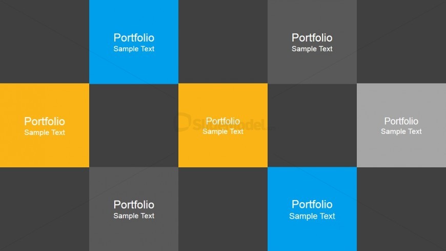 Flat Business Portfolio Slide Design