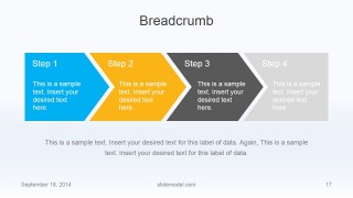 Flat Business Chevron Breadcrumb Slide Design