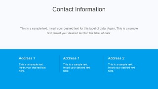 Flat Business Contact Slide Design