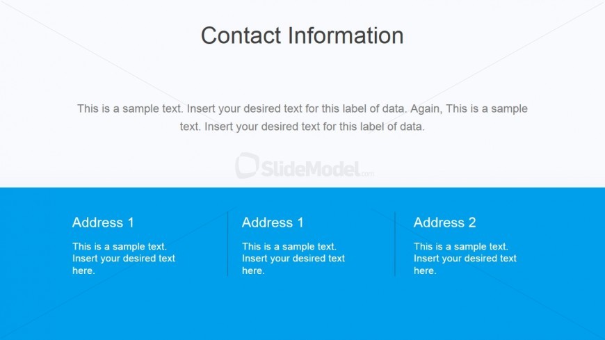 Flat Business Contact Slide Design